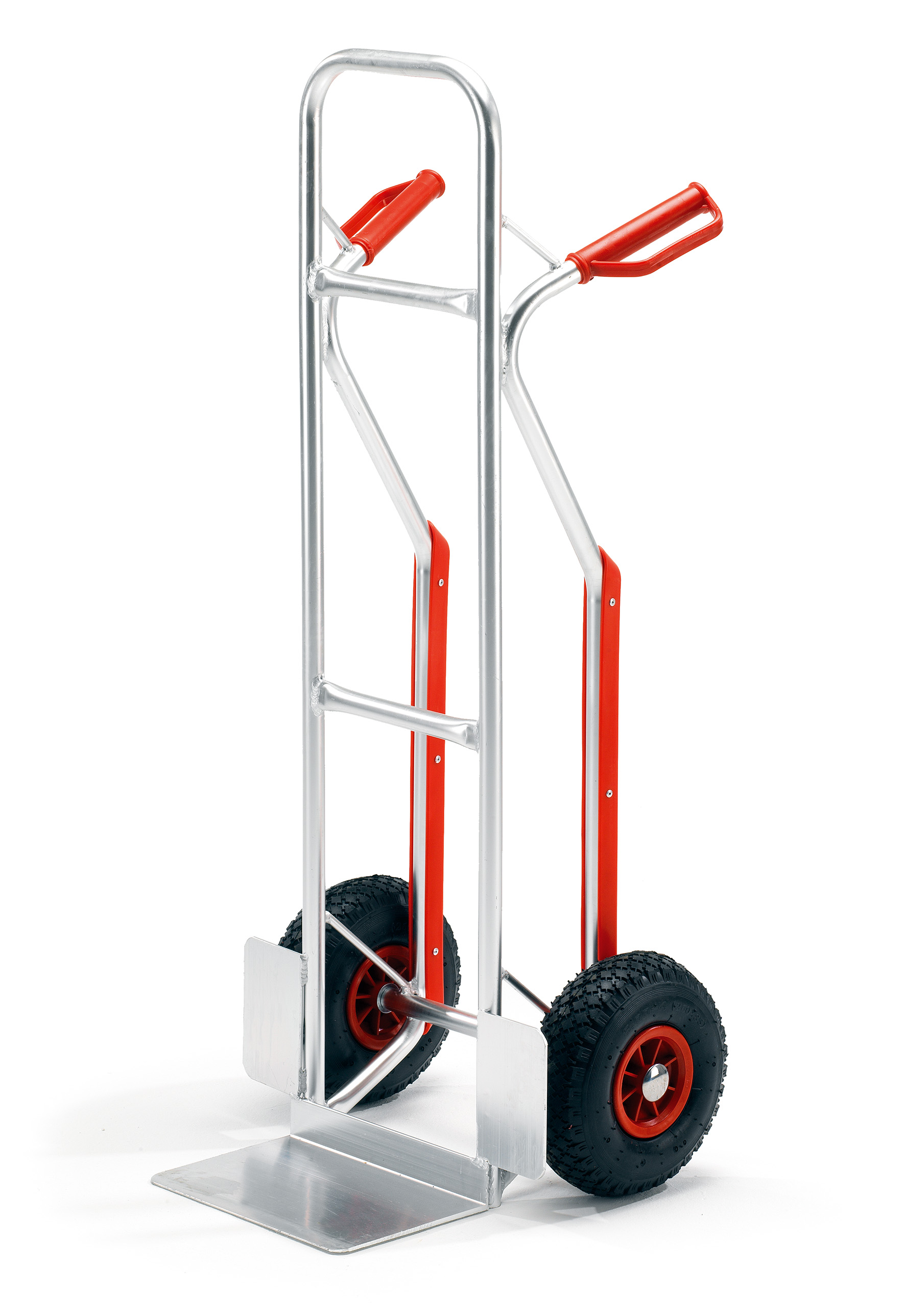 Carrello impilabile in alluminio con pattini per scale